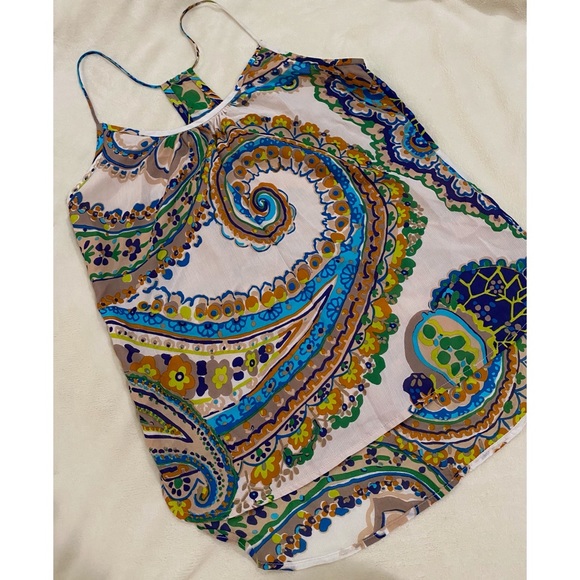 Trina Turk Tops - Trina Turk Silk Tank Top Blouse Spaghetti Strap